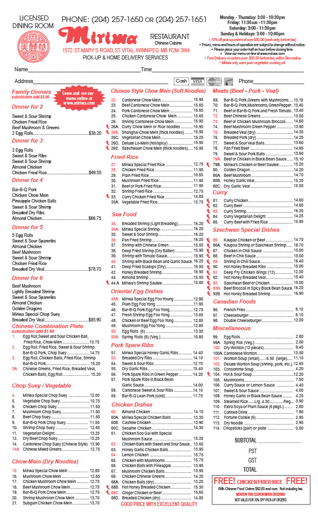 click here to download dinner menu pdf